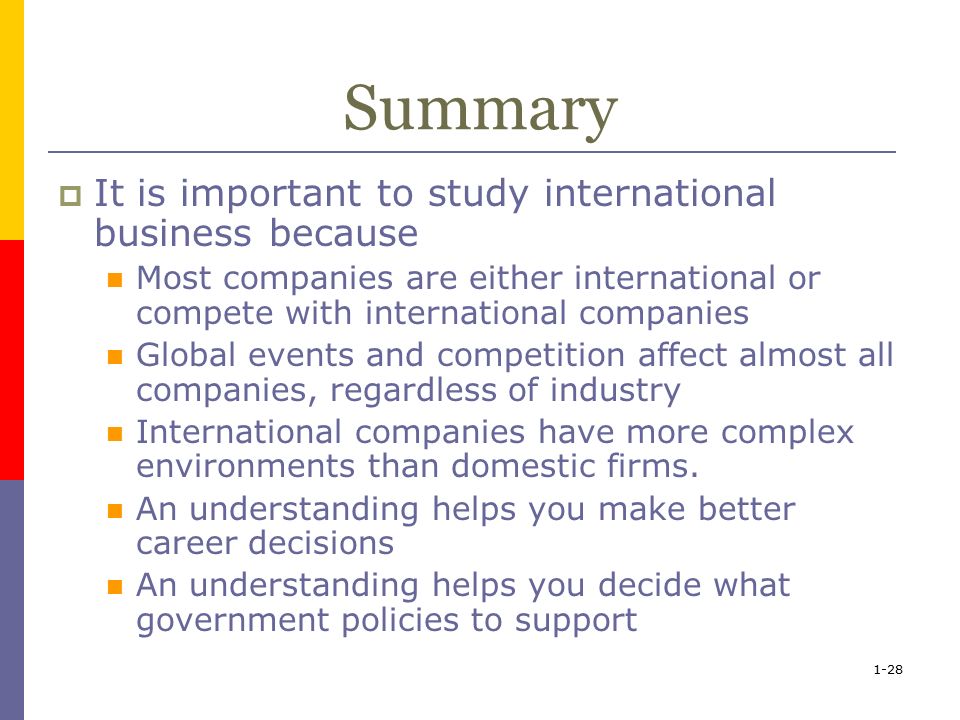 international business summary